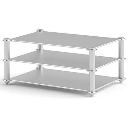 DoukAudio Aluminum Audio Rack Stand: Multi Layer Desktop HiFi Shelf for Amplifier Preamp DAC Ventilated Modular Storage Rack CNC Build Home Studio Setup