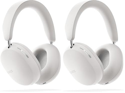 Sonos Ace | Noise Cancelling Wireless Over-Ear Headphones with Bluetooth, 30-Hour Battery Life, Spatial Audio, Dolby Atmos, Dynamic Head Tracking - White (Pack of 2) - color: White, size: Headphones Only (Pack of 2)