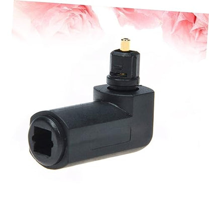 MERRYHAPY 5pcs Fiber Optic Adapter SMA Male to Female Right Angle Audio Adaptor Plated for Tight and Congested Areas