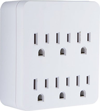 GE Surge Protector Outlet Extender, 6 Outlet Multi Plug Wall Power Splitter - style: 6 Outlet Standard