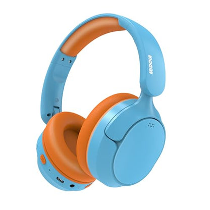Kids Bluetooth Headphones Wireless,ANC, 68H,Safe Volume Limit 85/94dB Sky | Active Noise Cancelling,Adjustable Headband Foldable Over-Ear for Toddler Girls Boys Tablet/iPad,HD Stereo,Built-in Mic,Blue - color: Sky Blue