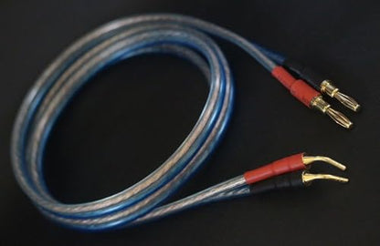 KK ZB-SB 1pair Set(4banana&4pin) HiFi OFC Speaker Wire, Banana Plug to Pin Type Plug, 1.5M(4.92ft)/3M(9.84ft)/5M(16ft)/7M(22.9ft), KK ZB-SB - size: 9.84 ft