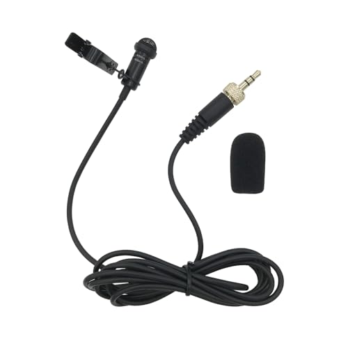 2-Pack Mic Replacement for DJI, Rode, Sennheiser Wireless Transmitter Lavalier Lapel Microphone - Wearable, Omnidirectional, 3.5mm TRS
