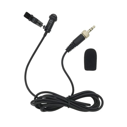 2-Pack Mic Replacement for DJI, Rode, Sennheiser Wireless Transmitter Lavalier Lapel Microphone - Wearable, Omnidirectional, 3.5mm TRS