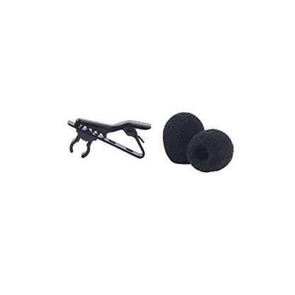 Lav Mic Clip Set 24 Pcs Lavalier Mic Clip Replacement | 12 Foam Windscreen Cover, 12 Metal Lapel Microphone Clips, Lavalier Mic Clip Replacement Accessories