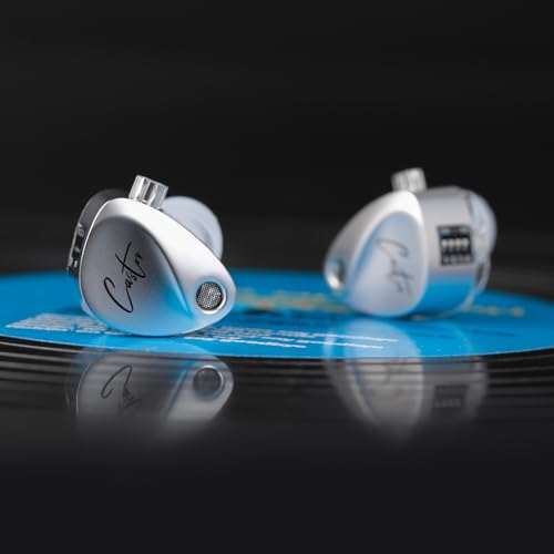 KZ Castor in Ear Monitor Headphones, Dual-Dynamic Driver Wired Gaming Earphones, HiFi IEM Wired Earbuds Noise Cancelling, 2Pin-C Detechable Cable Earbuds with Mic - color: Silver, style: with Mic