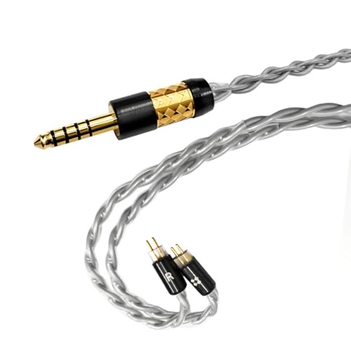 8Core Upgrades Earphone Cable 0.78mm 2 Pin Silver Plateds Coppers for Enhanceds Sound and Durability