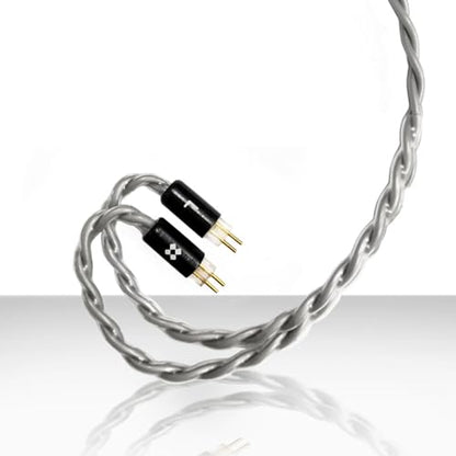 8Core Upgrades Earphone Cable 0.78mm 2 Pin Silver Plateds Coppers for Enhanceds Sound and Durability
