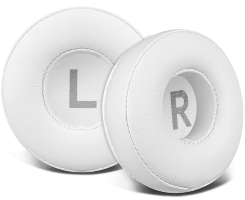 SOULWIT Earpads Replacement for JBL Tune 450BT/Tune 460BT/Tune 500BT/Tune 510BT/Tune 520BT/Tune 530BT/JR 300BT/JR 310BT/E40BT/Junior 320BT, Ear Pads Cushions with Soft Protein Leather - White - color: White