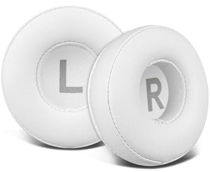 SOULWIT Earpads Replacement for JBL Tune 450BT/Tune 460BT/Tune 500BT/Tune 510BT/Tune 520BT/Tune 530BT/JR 300BT/JR 310BT/E40BT/Junior 320BT, Ear Pads Cushions with Soft Protein Leather - White - color: White