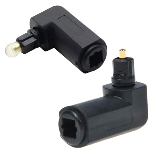 MERRYHAPY 5pcs Fiber Optic Adapter SMA Male to Female Right Angle Audio Adaptor Plated for Tight and Congested Areas