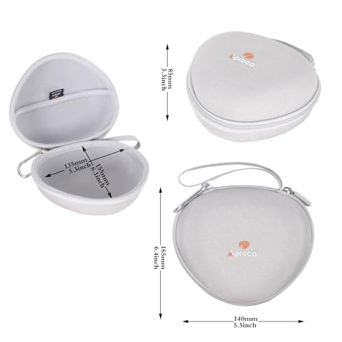 Aproca Kids Headphones Case Compatible with iClever BTH12 / HS19 / BTH26 Kids Bluetooth Headphones, Storage Hard Bag -Grey (Case Only) - color: Grey