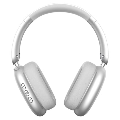 Wentronic Y01 Wireless Noise Canceling Headphones Bluetooth 5.3 Over Ear Headphones with Microphone, Hi-Res Audio, 48H Playtime, Foldable Comfortable Earpads,Compatible with iOS,Android,PC, Silver - color: Silver