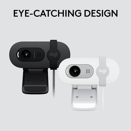 Logitech Brio 101 풀 HD 1080p 웹캠, 회의, 스트리밍, 데스크톱, 노트북, PC용 - 내장 마이크, 셔터, 줌, 마이크로소프트 팀, 닌텐도 스위치 2의 새로운 GameChat 모드, USB-A, 블랙, (4팩) - color: 블랙., size: 4 Pack, style: 1080p
