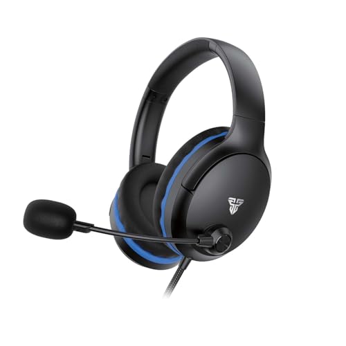 FANTECH Valor II MH89 Wired Gaming Headset with 40mm Drivers, Noise Cancelling Mic, 3.5mm Jack for PC, PS5, PS4, Xbox, Nintendo Switch, Mobile - Over-Ear Headphones with Foldable Microphone (Black)