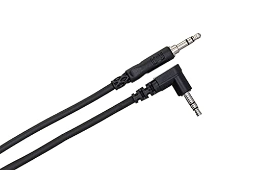 Hosa CMM-110R Stereo Interconnect, 3.5 mm TRS to Right-angle 3.5 mm TRS, 10 Feet - size: 10 Foot, style: TRS