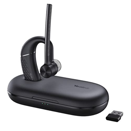 Yealink BH71 Pro Teams Certified Wireless Bluetooth Mono Headset 1208652 - Deskphone, PC,Mac, Video Calls, Mobile Phone Calls, Compatible with Zoom, RingCentral, Meet, Vonage, Gold Support Plan - style: BH71 Pro bluetooth headset w/ Dongle