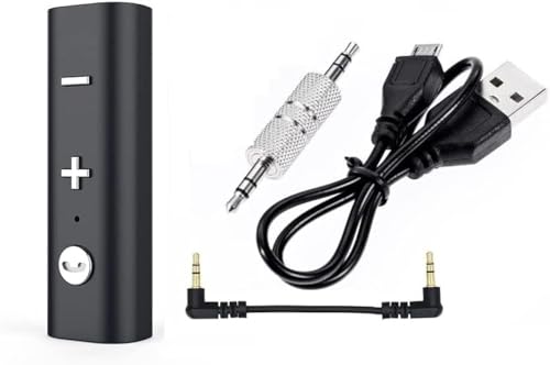 Mini Bluetooth 5.0 Receiver, Portable with Clip Bluetooth Receiver, Bluetooth Aux Adapter and Charging Cable for Car, Home Stereo, Headphones, Speaker