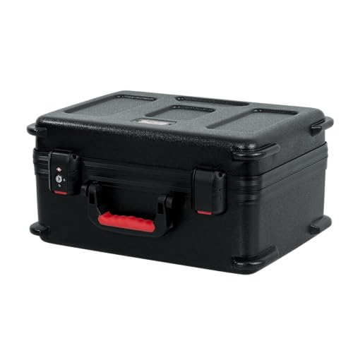 Gator Cases Molded Flight Case to Hold Up to (15) Wired Microphones with TSA Approved Locking Latch and Cable Storage; (GTSA-MIC15) - style: (15) Wired Mics With Storage