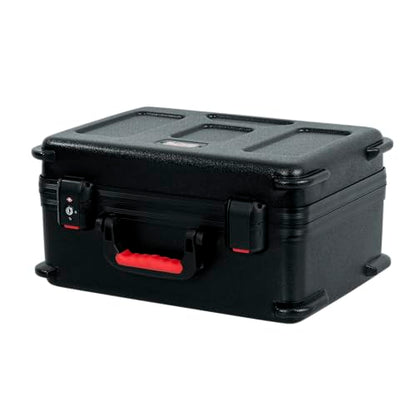 Gator Cases Molded Flight Case to Hold Up to (15) Wired Microphones with TSA Approved Locking Latch and Cable Storage; (GTSA-MIC15) - style: (15) Wired Mics With Storage