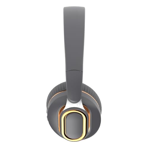 H7 Foldable Bluetooth Over-the-Ear Wireless Headphones, Gray | 30H Playtime,HiFi Sound,1.5m Audio-Cable,Soft Lightweigt Headset,for Cellphone,Travel,Women&Men,Android&iOS - color: Gray