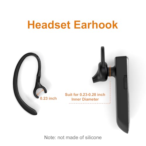 6 Pack Replacement Ear Hook Universal Small Clamp Loop Clip for Other Bluetooth Headset(Black) - color: Black, size: 6 Pack+Plastic