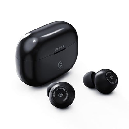 ROSESELSA Ceramics Wireless Earbuds, High-Fidelity Sound, 60ms Gaming Earphones, 35H Playtime with Super Charge, IPX5 Sweat Resistant, Dual Connectivity, Bluetooth 5.3, ENC Black - color: Black