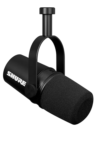 Shure MV7X XLR Dynamic Podcast & Recording Microphone - Black | XLR dynamic mic with voice-isolating technology and all-metal build for podcasting and vocal recording - size: Compact, style: XLR