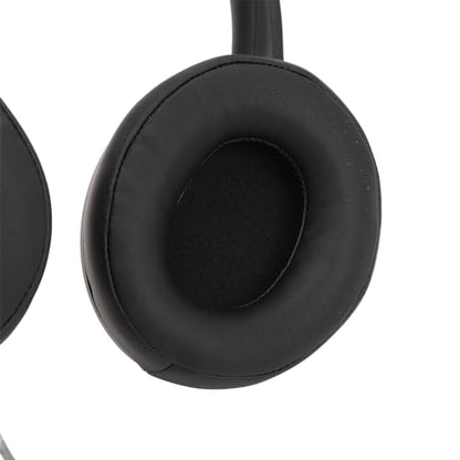Phone Headset, Dual Ear Call Center Headset with Microphone, Noise Canceling, USB to USB C Adapter, for Office, PC, Laptop