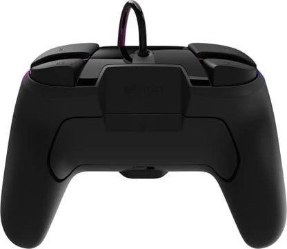 PDP REMATCH Enhanced Wired Controller, Officially Licensed for Nintendo Switch, Switch Lite & Switch - OLED Model, Nintendo Switch 2, Compatible Gamepad, Customizable Programmable Buttons, Super Mario Star Spectrum (Rainbow) - color: Star Spectrum