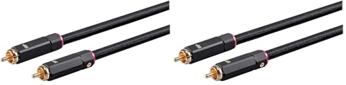 Monoprice Onix Series Digital Coaxial Audio/Video RCA Subwoofer CL2 Rated Cable, RG-6/U 75-ohm 3ft Black (Pack of 2) - size: 3 Feet (Pack of 2), style: Cable