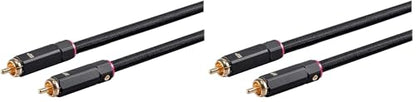 Monoprice Onix Series Digital Coaxial Audio/Video RCA Subwoofer CL2 Rated Cable, RG-6/U 75-ohm 3ft Black (Pack of 2) - size: 3 Feet (Pack of 2), style: Cable