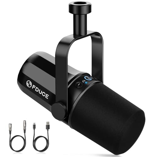 SL40 USB/XLR Dynamic Microphone for Podcasting, Gaming, Live Streaming and Recording, Built-in Headphone Output, LED Mute Button, All Metal, Voice Isolation Technology - style: SL40