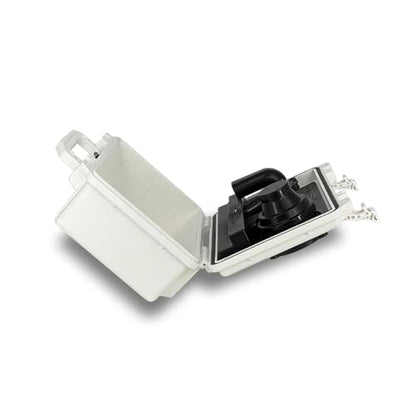 DemerBox: Waterproof, Portable, and Rugged Outdoor Bluetooth Speakers. Loud Sound + Deep Bass, 40+ hr Battery Life, Dry Box + USB Charging, Multi-Pairing Party Mode (Uyuni White, DB1) - color: Uyuni White
