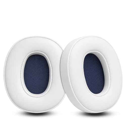 Replacement Ear Pads for Skullcandy Crusher Wireless ANC/Evo/540, Hesh3/ANC/Evo, Venue ANC Over-Ear Headphones, Protein Leather Cushions with Memory Foam，White