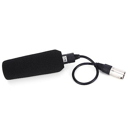 Keenso Condenser Microphone, Stereo Camera Mic Unidirectional AntiInterference Video Recording Microphone (Black) Microphone Microphone (Black)