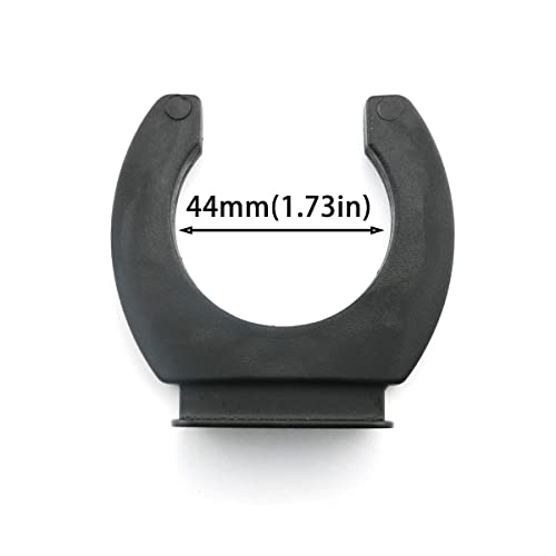 2pcs Microphone Clip Black 44mm ID Microphone Stand Wall Mount Type Clamp with Screws