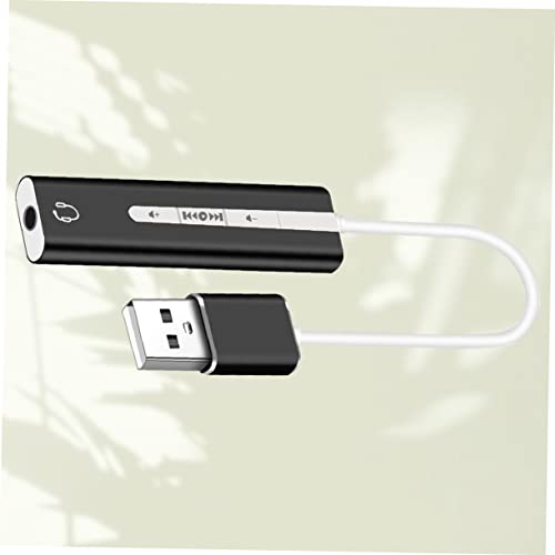 Balacoo USB 3.1 Sound Card for PC with 7.1 Surround Sound Adjustable Mic and Earphone Plug-Gaming and Streaming Black