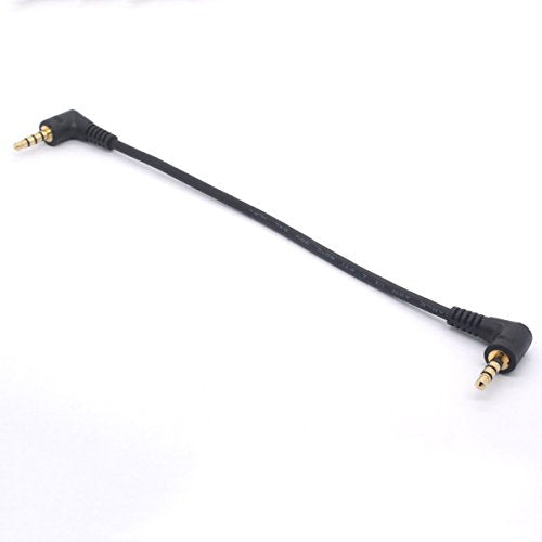 4Pole 3.5mm Audio Cable Right Angle Male to Male 1/8" TRRS Stereo Cord | for iPhone iPad iPod Android Handsets Smartphone Tablets