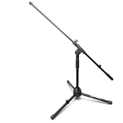 AxcessAbles Short Microphone Stand with 34" Telescoping Boom Arm | Low Profile Mic Tripod for Drums and Guitar Amps - style: 1 Mic Stand