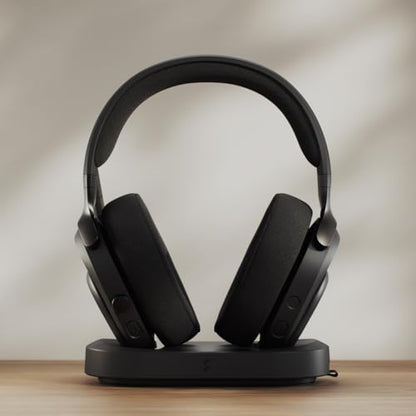 Fractal Design Scape Dark - Wireless PC Gaming Headset - Detachable Flip-to-Mute Microphone with Noise Cancellation - Battery Life Up to 40 Hours - Configurable Ambient Lighting - Black - color: Dark