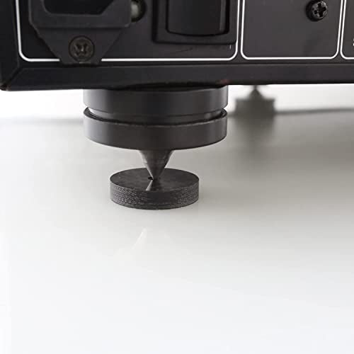 Audiocrast Hi-end Speaker Isolation Stand Feet Pads 25x5mm 4X Carbon Fiber HiFi Speaker Shock Absorber Vibration Dampener Spike Floor Protector for Audio Turntable Subwoofer Amplifier CD DVD AMP - size: 25x5MM