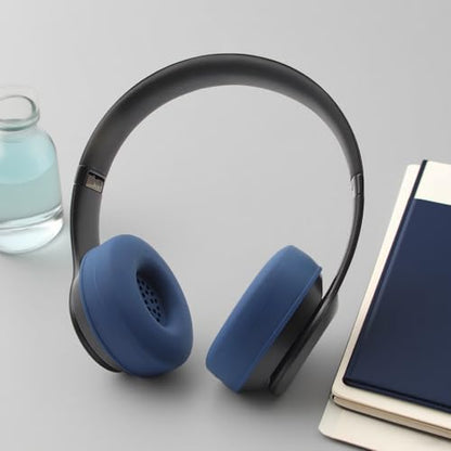 Solo 4 Protective Case, Compatible with Beats Solo 3/Solo2 Headphones, Precise Fit Shockproof Silicone Cover with Carrying Clip, Sweatproof Dustproof Skin for Gym & Travel, Easy to Install (Dark Blue) - color: Dark Blue