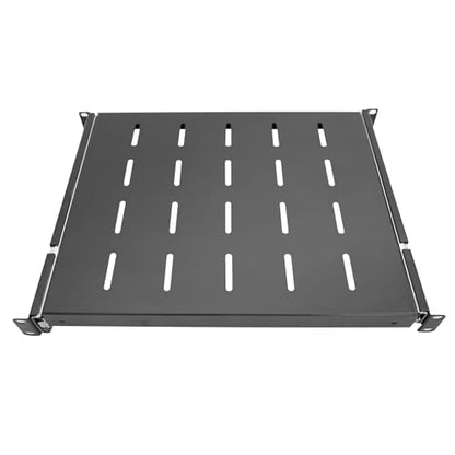 GlobalRack 1U Sliding Shelf,14-22" Adjustable, Double-Sided, Soft-Close - size: 350