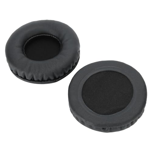 GOWENIC Replacement Ear Cushions, 75mm Headphone Earpads, Universal Ear Pads Covers for Headset, Black Foam Cushions Compatible with Most Headsets