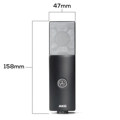AKG C104 Professional Large Diaphragm Cardioid Condenser Microphone – XLR Studio Mic for Podcasting, Streaming, Broadcasting & Music Recording, Low Noise, High SPL, Sustainable Design - style: C104