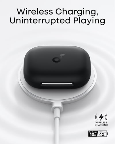 Soundcore AeroFit 2 by Anker Open Ear Earbuds, Open Ear Headphones, Earbuds | Real-Time Translation, 4 Adjustable Positions, 42H Playtime, Rich Bass, Hi-Res, IP55, AI Clear Calls, Wireless Charging - color: Black, style: Standard