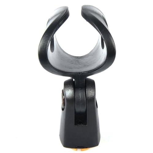 Generic Replacement MZQ800 Microphone Clamp Clip Holder for Sennheiser E835 Dynamic Cardioid Microphone, with Screw Adapters 5/8 Male to 3/8 Female, Black, 2 PACK