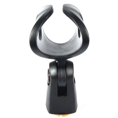 Generic Replacement MZQ800 Microphone Clamp Clip Holder for Sennheiser E835 Dynamic Cardioid Microphone, with Screw Adapters 5/8 Male to 3/8 Female, Black, 2 PACK