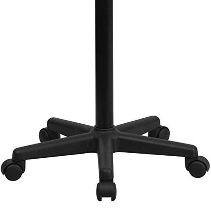 Flash Furniture Mobile Sit-to-Stand Laptop Desk, Black | Heavy Duty Nylon Base, Dual Wheel Casters - color: Black